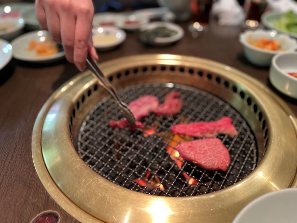 ランチの炭火焼お肉