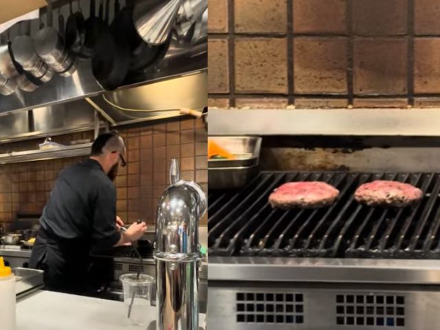 サロン ブッチャーアンドワインの調理しているところ