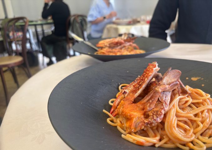 グリーンハウスのワタリガニのクリームパスタ