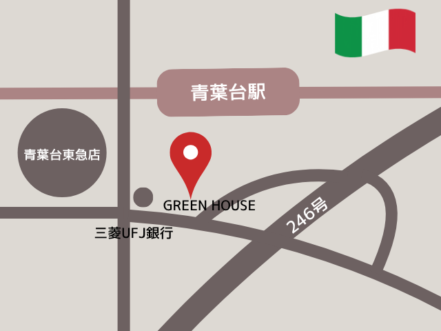 グリーンハウスへの地図