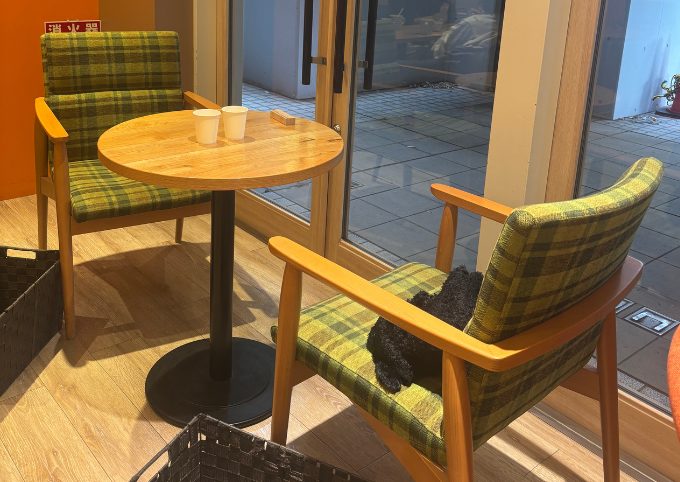 フレディカフェ窓際席