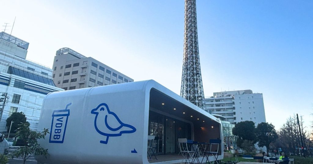 カモメのマークがついた外観