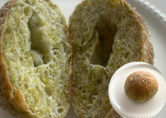 ワタリドリのあおさ塩パン もちもち食感