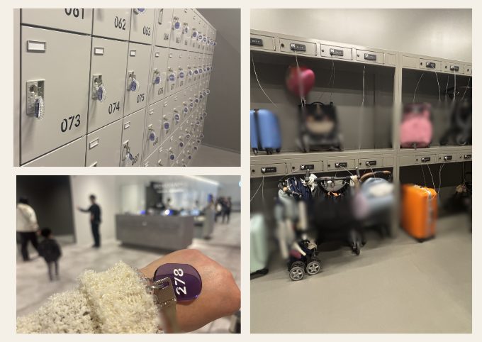 ロッカーとベビーカー置き場