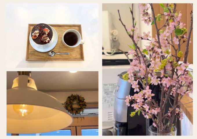 店内に飾られた桜